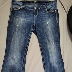 Torrid premium relaxed boot cut embellished Jeans 14